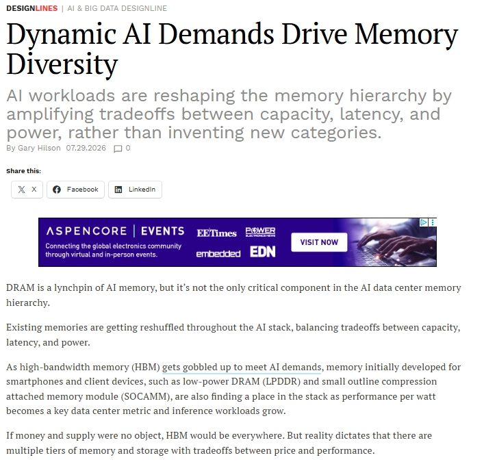EE Times article: Dynamic AI Demands Drive Memory | Everspin