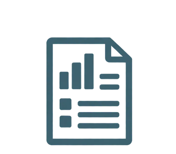 teal icon representing factsheet and requirements